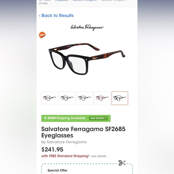 Salvatore Ferragamo eye glasses prescription - Picture 5 of 6